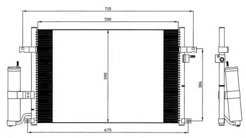 Condensator, climatizare DAEWOO NUBIRA Limuzina (KLAN) (2003 - 2016) NRF 35573 piesa NOUA