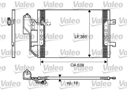 Condensator, climatizare fata (817659 VALEO) MERCEDES-BENZ