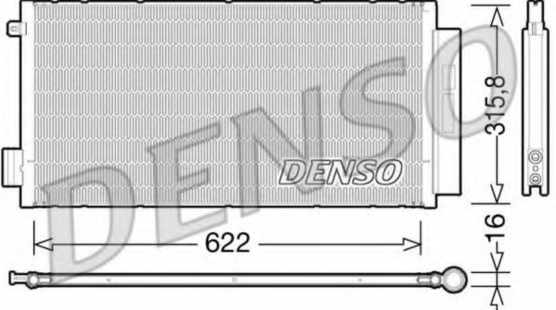 Condensator, climatizare FIAT 500L (199) (2012 - 2016) DENSO DCN09044 piesa NOUA