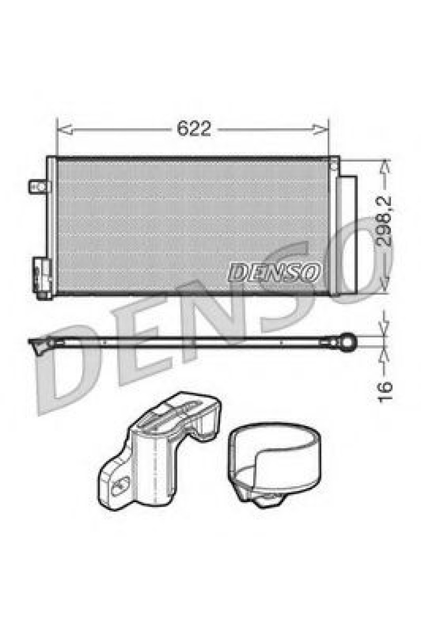 Condensator, climatizare FIAT BRAVO II (198) (2006 - 2016) DENSO DCN13110 piesa NOUA