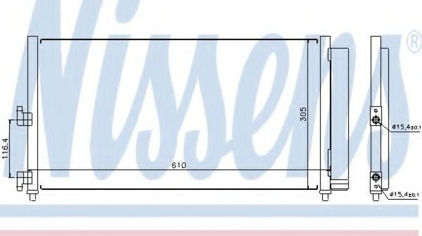 Condensator, climatizare FIAT DOBLO Cargo (223) (2000 - 2016) NISSENS 94727 piesa NOUA