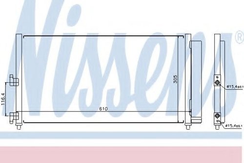 Condensator, climatizare FIAT IDEA (350) (2003 - 2016) NISSENS 94727 piesa NOUA