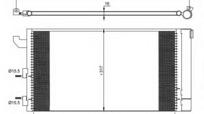 Condensator, climatizare FIAT PANDA (169) (2003 - 2016) NRF 35883 piesa NOUA