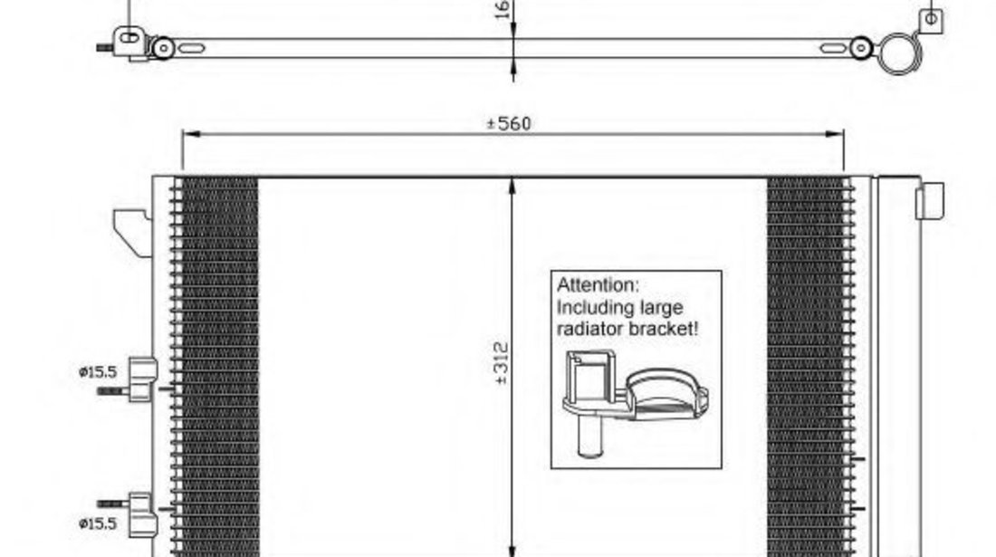 Condensator, climatizare FIAT PANDA (169) (2003 - 2016) NRF 35921 piesa NOUA