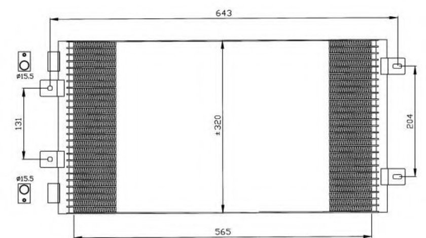 Condensator, climatizare FIAT PUNTO Van (188AX) (2000 - 2009) NRF 35442 piesa NOUA