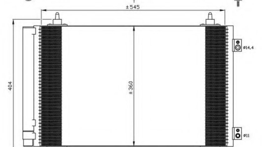 Condensator, climatizare FIAT SCUDO platou / sasiu (272, 270) (2007 - 2016) NRF 35844 piesa NOUA