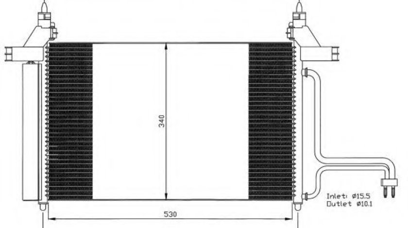 Condensator, climatizare FIAT STILO (192) (2001 - 2010) NRF 35495 piesa NOUA