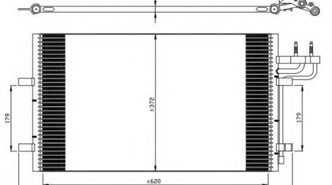 Condensator, climatizare FORD FOCUS II Combi (DA) (2004 - 2012) NRF 35551 piesa NOUA