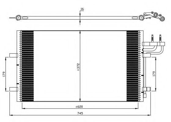 Condensator, climatizare FORD FOCUS II (DA) (2004 - 2012) NRF 35551 piesa NOUA