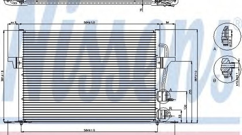 Condensator, climatizare FORD MONDEO II (BAP) (1996 - 2000) NISSENS 94308 piesa NOUA
