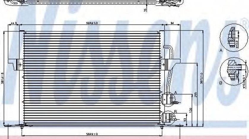 Condensator, climatizare FORD MONDEO II Combi (BNP) (1996 - 2000) NISSENS 94308 piesa NOUA