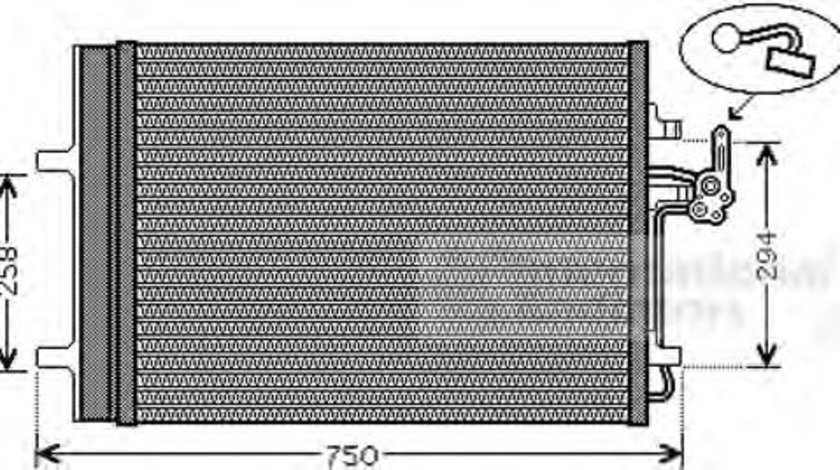 Condensator, climatizare FORD MONDEO IV Turnier (BA7) (2007 - 2016) VAN WEZEL 18005427 piesa NOUA