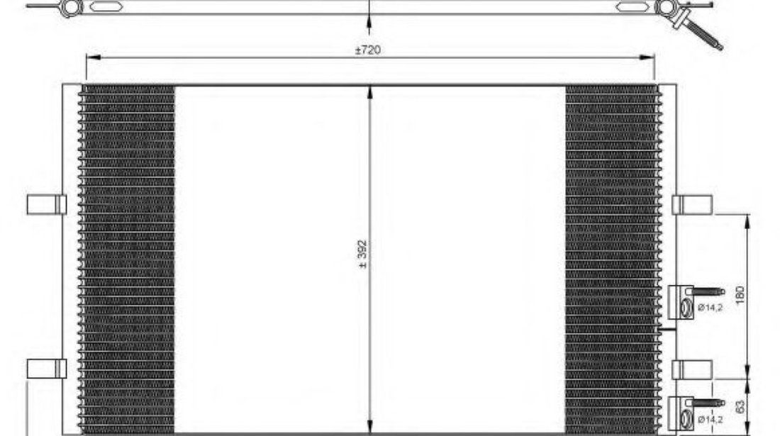 Condensator, climatizare FORD TRANSIT bus (2006 - 2014) NRF 35846 piesa NOUA