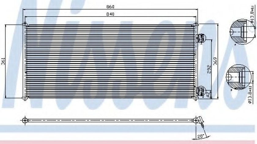 Condensator, climatizare FORD TRANSIT platou / sasiu (FM, FN) (2000 - 2006) NISSENS 94577 piesa NOUA