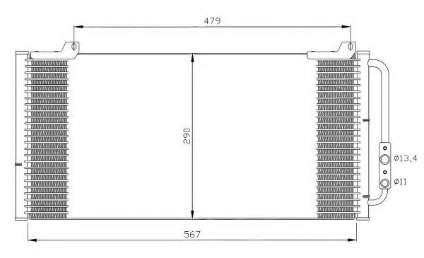 Condensator, climatizare HONDA ACCORD VI (CG, CK) (1997 - 2003) NRF 35346 piesa NOUA