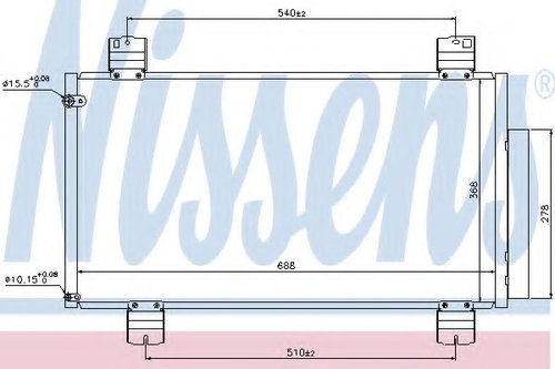 Condensator, climatizare HONDA ACCORD VIII (CU) (2008 - 2016) NISSENS 940113 piesa NOUA