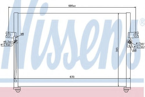 Condensator, climatizare HYUNDAI H-1 Starex (H200) caroserie (1997 - 2007) NISSENS 94038 piesa NOUA