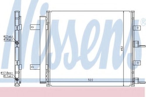 Condensator, climatizare JAGUAR S-TYPE (CCX) (1999 - 2009) NISSENS 940117 piesa NOUA