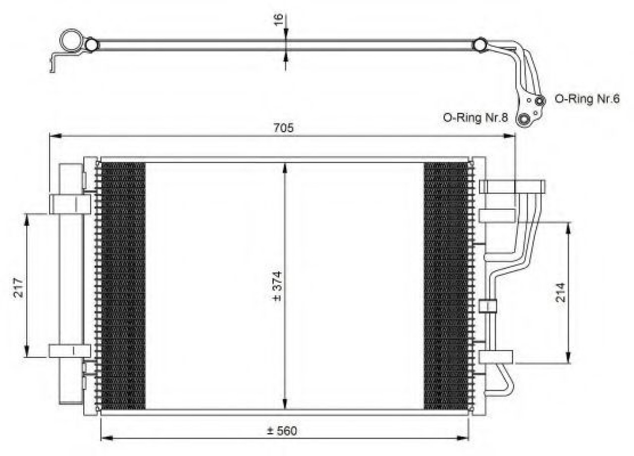 Condensator, climatizare KIA CEED Hatchback (ED) (2006 - 2012) NRF 35963 piesa NOUA