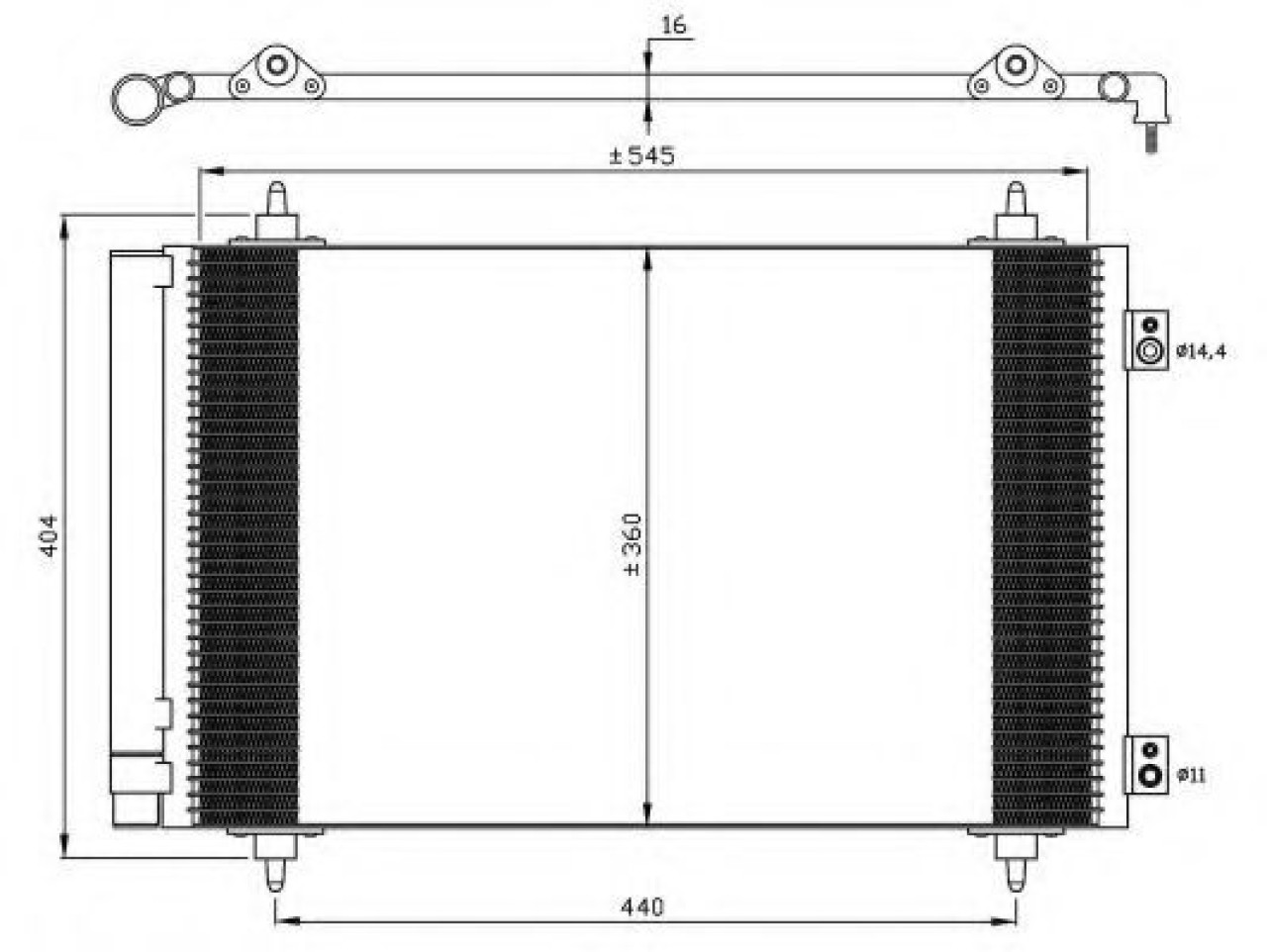 Condensator, climatizare LANCIA PHEDRA (179) (2002 - 2010) NRF 35844 piesa NOUA