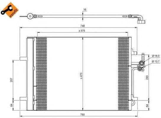 Condensator, climatizare LAND ROVER DISCOVERY SPORT (LC) (2014 - 2016) NRF 35850 piesa NOUA