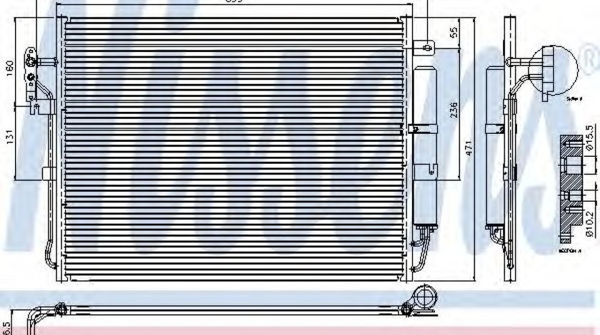 Condensator, climatizare LAND ROVER RANGE ROVER SPORT (LS) (2005 - 2013) NISSENS 94962 piesa NOUA