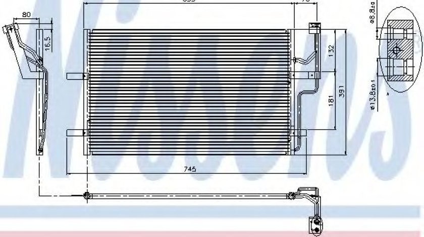 Condensator, climatizare MAZDA 3 (BK) (2003 - 2009) NISSENS 94901 piesa NOUA
