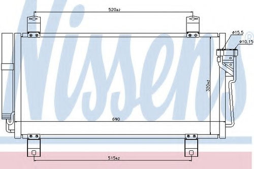 Condensator, climatizare MAZDA 6 (GH) (2007 - 2016) NISSENS 940032 piesa NOUA