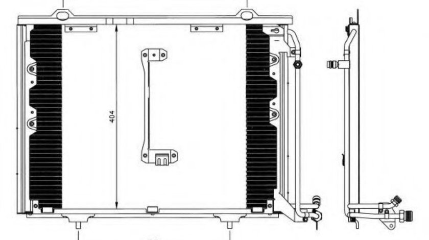 Condensator, climatizare MERCEDES CLK Cabriolet (A208) (1998 - 2002) NRF 35214 piesa NOUA