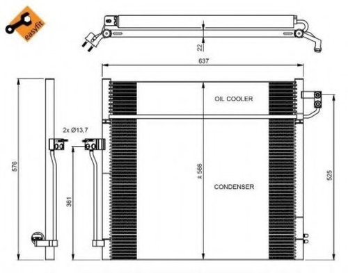 Condensator, climatizare MERCEDES GL-CLASS (X166) (2012 - 2016) NRF 350080 piesa NOUA