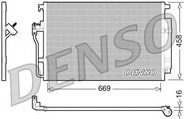 Condensator, climatizare MERCEDES SPRINTER 3-t bus (906) (2006 - 2016) DENSO DCN17056 piesa NOUA