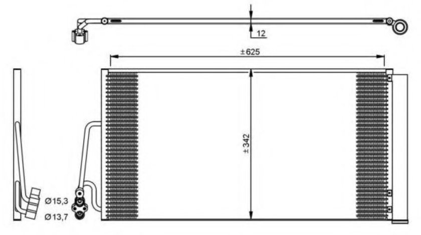 Condensator, climatizare MINI MINI CLUBMAN (R55) (2007 - 2015) NRF 35898 piesa NOUA