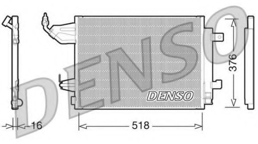 Condensator, climatizare MITSUBISHI COLT VI (Z3, Z2) (2002 - 2012) DENSO DCN16001 piesa NOUA