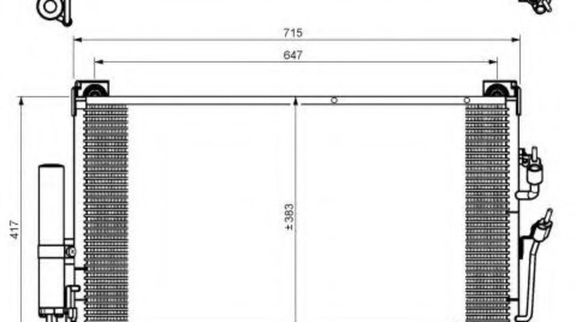 Condensator, climatizare MITSUBISHI OUTLANDER I (CU) (2001 - 2006) NRF 35755 piesa NOUA