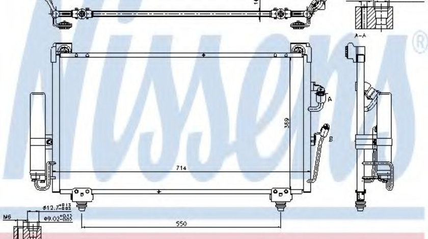 Condensator, climatizare MITSUBISHI OUTLANDER I (CU) (2001 - 2006) NISSENS 940165 piesa NOUA
