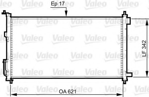 Condensator, climatizare NISSAN NOTE (E11) (2006 - 2013) VALEO 817836 piesa NOUA