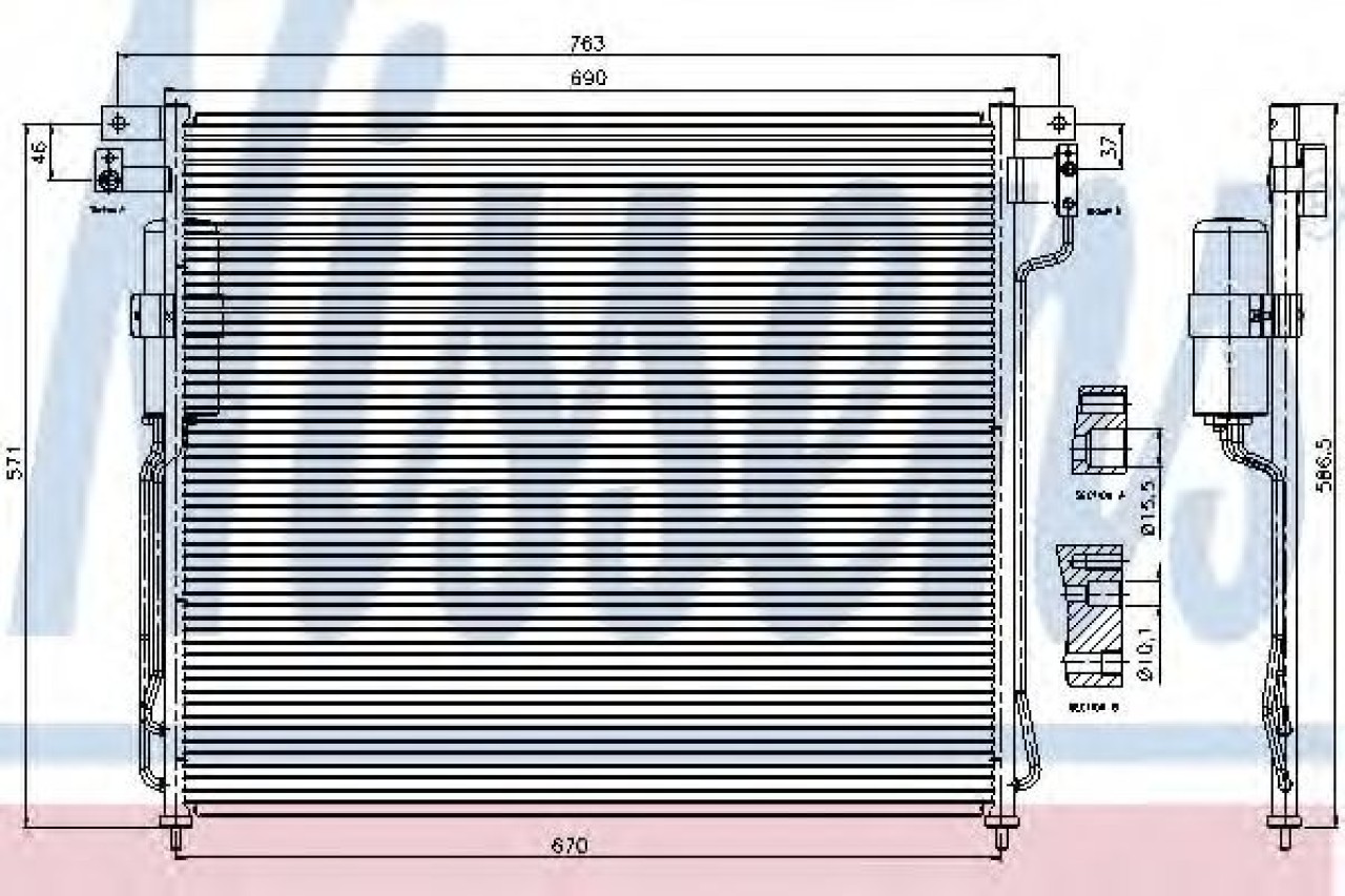 Condensator, climatizare NISSAN PATHFINDER III (R51) (2005 - 2012) NISSENS 94879 piesa NOUA