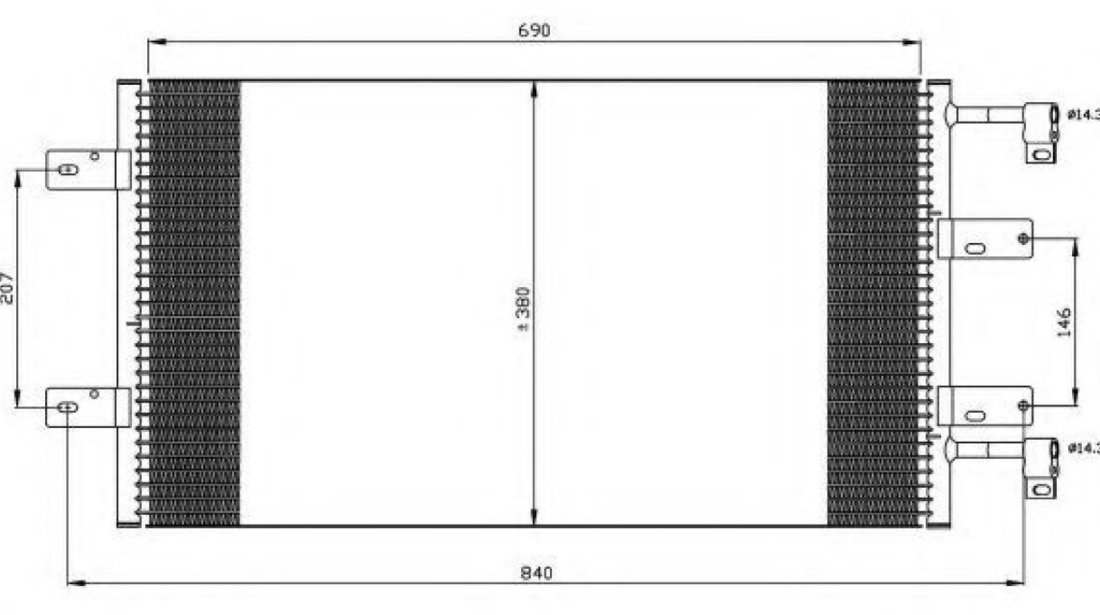 Condensator, climatizare NISSAN PRIMASTAR bus (X83) (2001 - 2016) NRF 35505 piesa NOUA