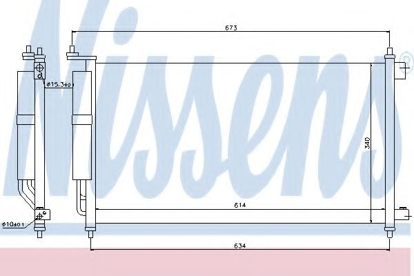 Condensator, climatizare NISSAN TIIDA Limuzina (SC11X) (2006 - 2016) NISSENS 94621 piesa NOUA