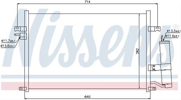 Condensator, Climatizare Nissens Gmc 94725