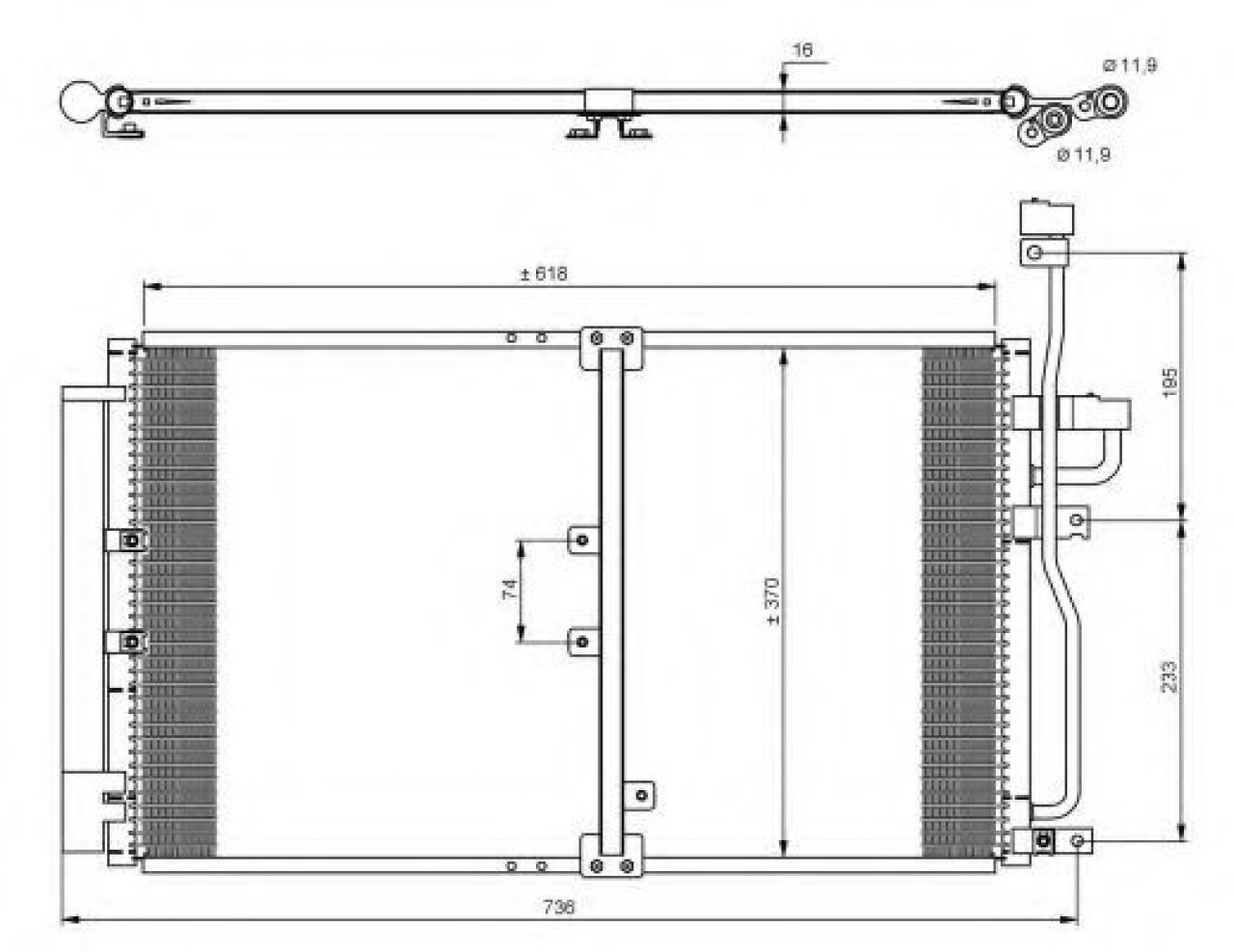 Condensator, climatizare OPEL ANTARA (2006 - 2016) NRF 35797 piesa NOUA