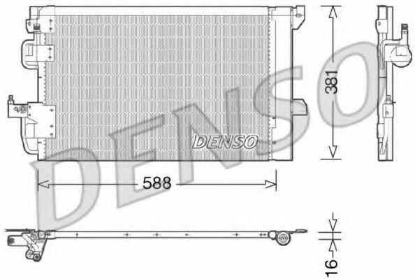 Condensator, climatizare OPEL ASTRA G Cabriolet (F67) (2001 - 2005) DENSO DCN20007 piesa NOUA