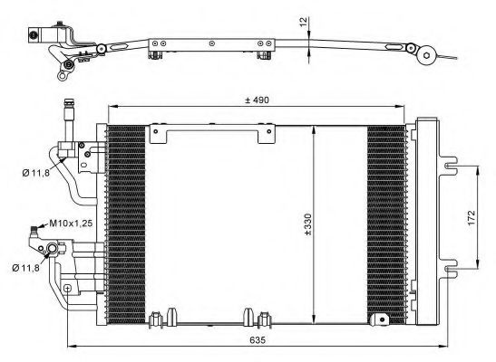 Condensator, climatizare OPEL ASTRA H Combi (L35) (2004 - 2016) NRF 35633 piesa NOUA