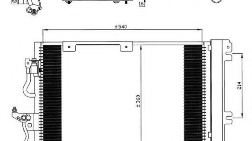 Condensator, climatizare OPEL ASTRA H GTC (L08) (2005 - 2016) NRF 35554 piesa NOUA