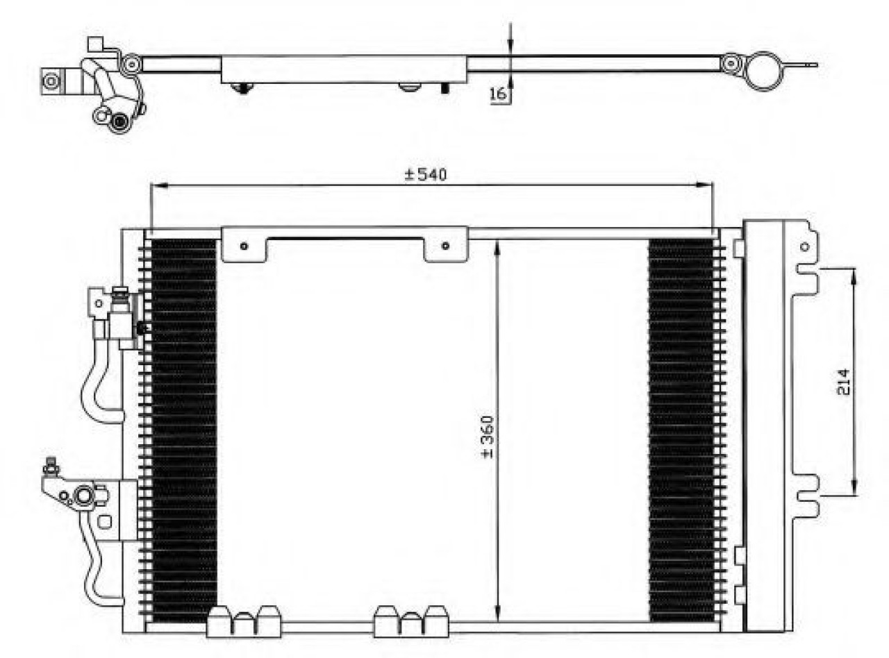 Condensator, climatizare OPEL ASTRA H (L48) (2004 - 2016) NRF 35554 piesa NOUA