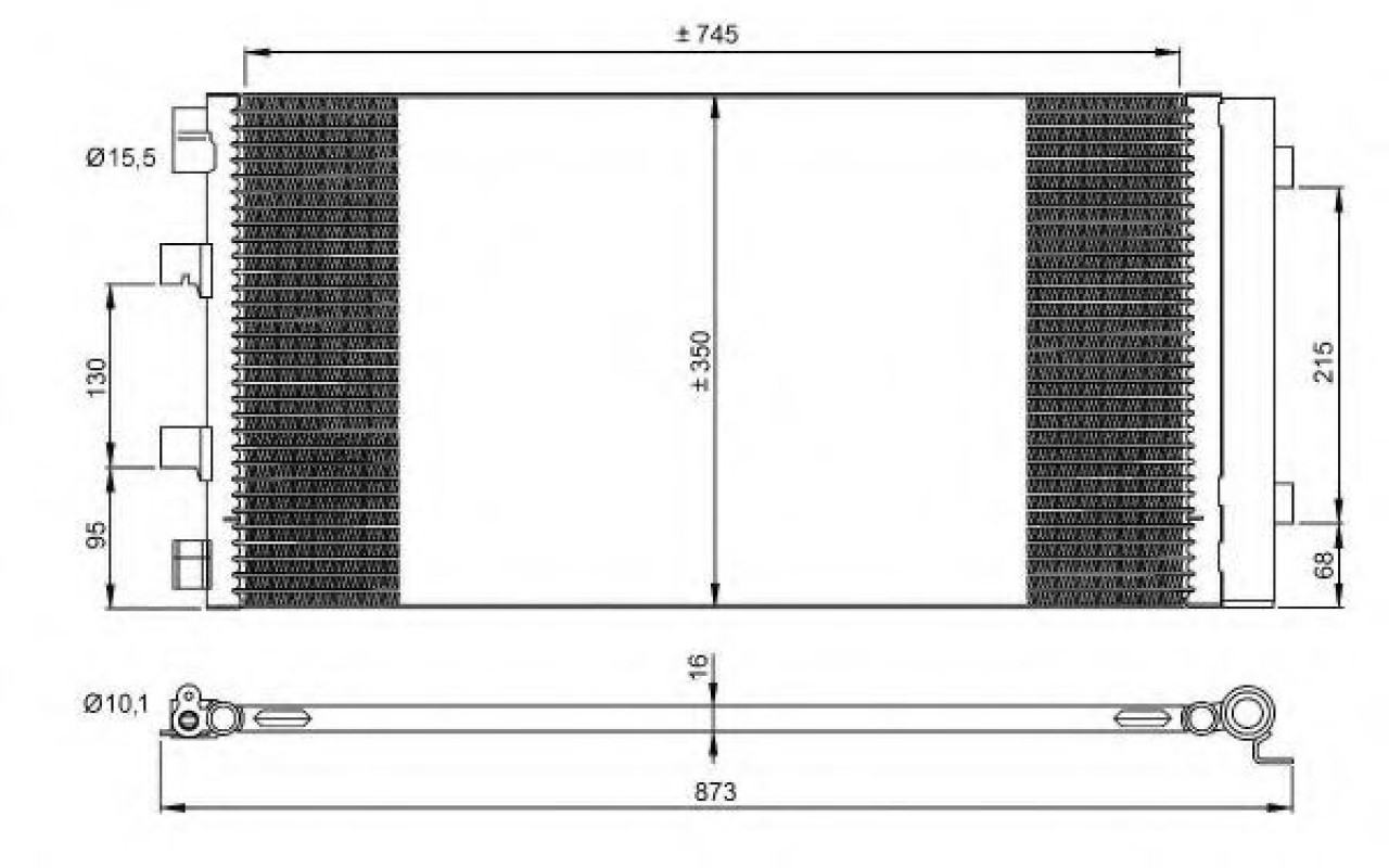 Condensator, climatizare OPEL MOVANO B bus (2010 - 2016) NRF 35972 piesa NOUA