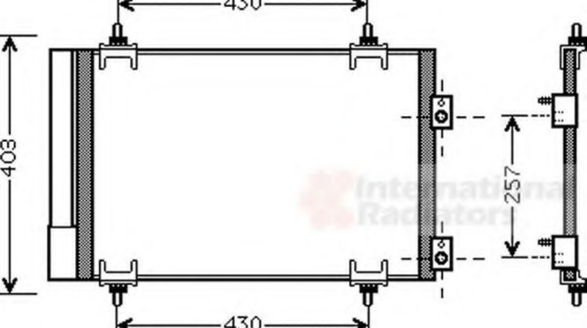 Condensator, climatizare PEUGEOT 3008 (2009 - 2016) VAN WEZEL 09005231 piesa NOUA