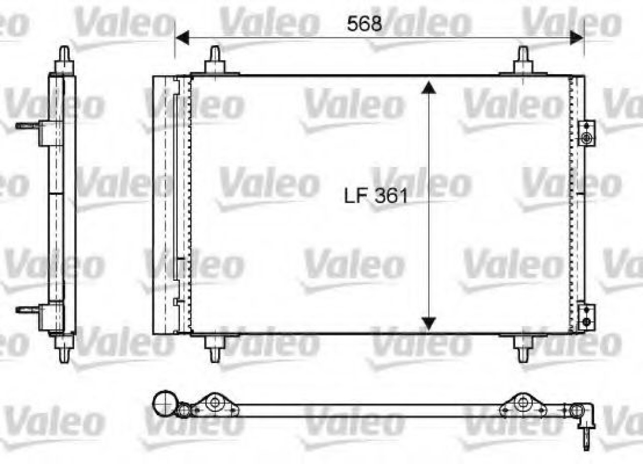 Condensator, climatizare PEUGEOT 307 SW (3H) (2002 - 2016) VALEO 818171 piesa NOUA