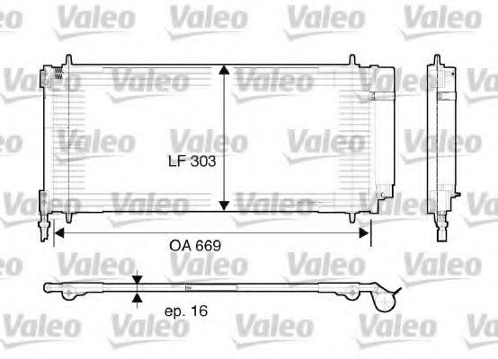 Condensator, climatizare PEUGEOT 607 (9D, 9U) (2000 - 2016) VALEO 817740 piesa NOUA