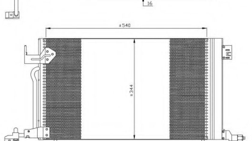 Condensator, climatizare PEUGEOT PARTNER caroserie (5) (1996 - 2012) NRF 35304 piesa NOUA